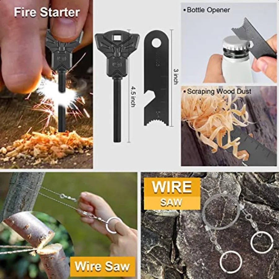Survival Kit  Emergency Survival Gear and Equipment 19 in 1 Fishing Hunting