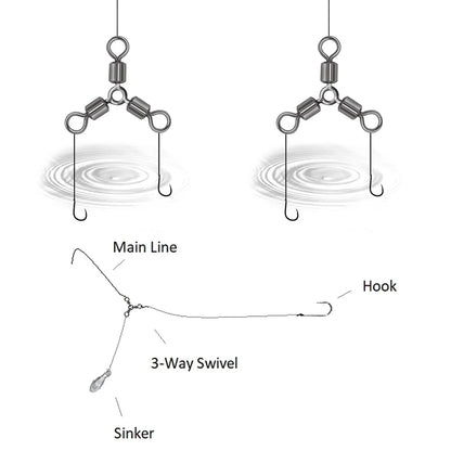 Three Way Swivels   Stainless Steel Fishing Tackle Accessories