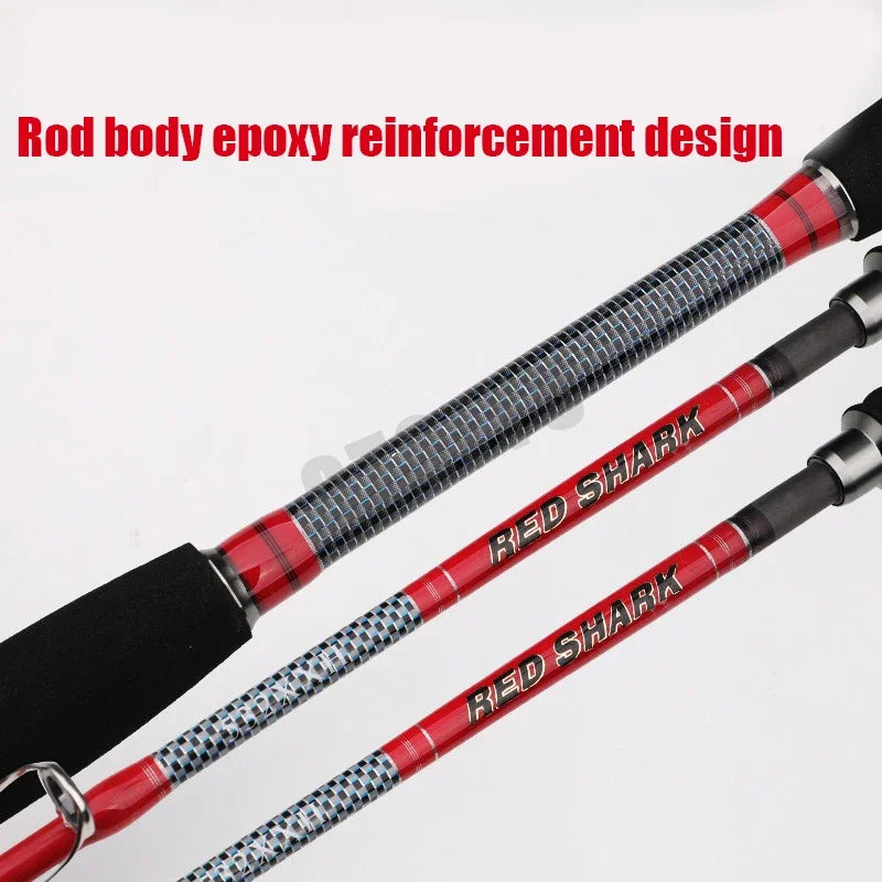 -Pieces Saltwater Offshore Casting/Spinning Carbon Fiber Boat Fishing Rod Portable Travel Fishing Rod