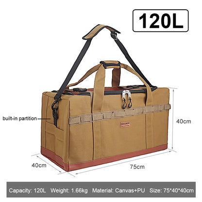 New Outdoor Hiking Backpack 120L   Picnic Accessories Organizer Storage Multifunctional Handbag