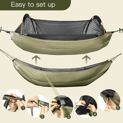 Hammock Under quilts Sleeping Bag Single Insulated Under Blanket 4 Seasons Lightweight Soft Warm 5-20℃ 8x3.6ft
