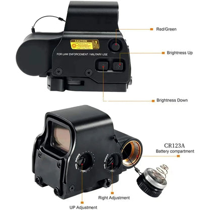 558 Red Dot Sight Holographic Sight Red Green   Quick Release Mount