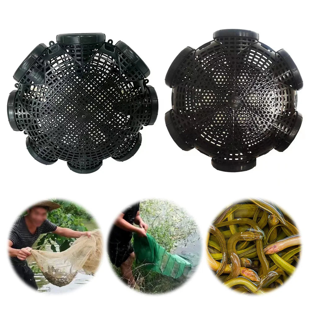 6/8 Holes Crayfish Catcher Crab Crayfish Shrimp Smelt Eels Traps Mesh Fishing Trap