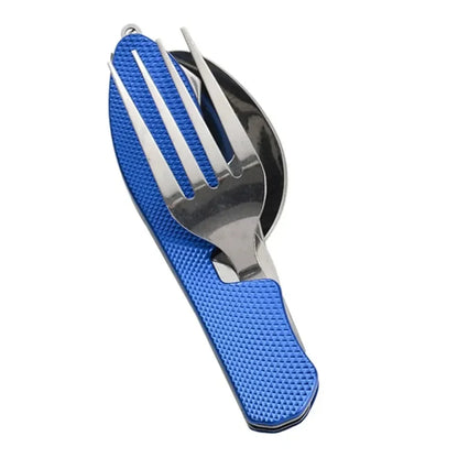 Foldable Camping Utensil Set Multi-Functional Knife Fork Spoon Combo f
