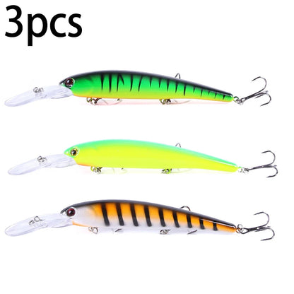 16.5cm 21g 6# Hook Deep Diving Large Minnow Wobbler Lure Artificial Hard Bait Crankbait Bass Pike Walleye Perch Fishing Gear