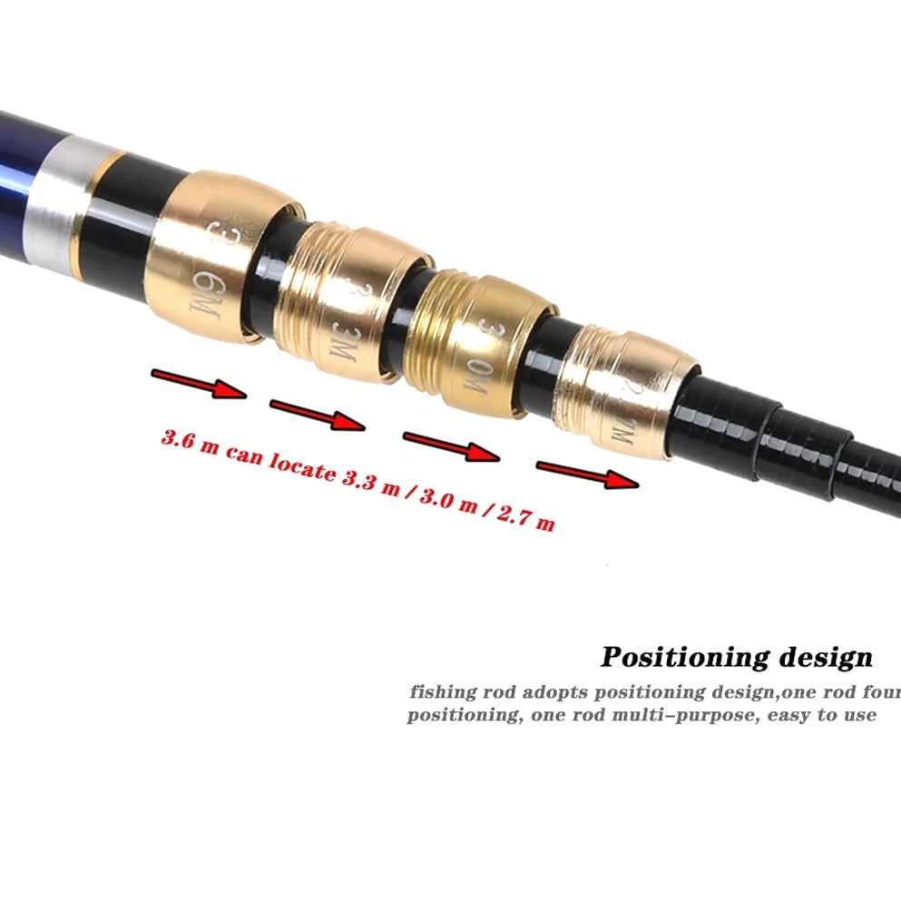Carbon Fiber 4 Positioning Carp Fishing Rods   Telescopic Stream Feeder Pole Ultralight Hard Accessory Hand Fishing Rods
