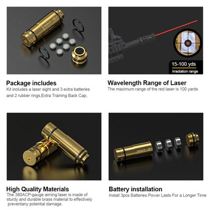 380ACP laser training cartridge Red Dot Laser Training Bullet Dry Fire Laser Trainer Cartridge Tactical Laser Bullet