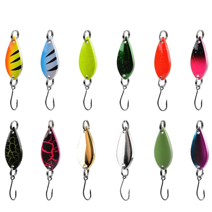 Trout Bait Metal Spoon Fishing Lure Wobbler   Jigging Tackle Accessories Multi-color Long-casting Lure Bait