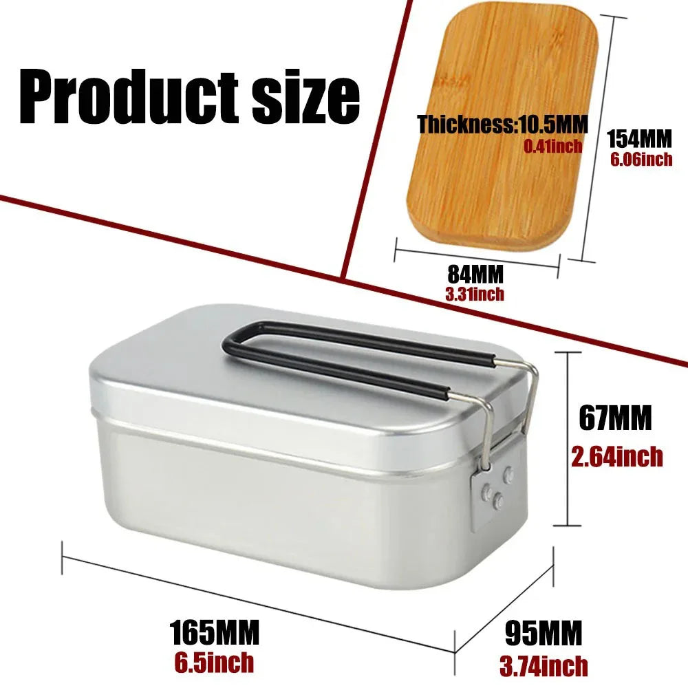 Ultralight Tableware Camping Cookware Lunch Box Cooking Pots  Outdoor Cutlery Kitchen Set