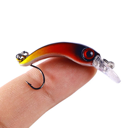 1pcs Floating Minnow Fishing Lure 4cm 1.5g Mini Artificial Hard Bait Sharp Hook Crankbait Wobbler Trout Pike Bass Fishing
