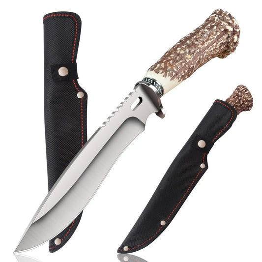 Kitchen Outdoor Multi-purpose Knife  Stainless Steel Hunting Knife with Nylon Knife Sheath