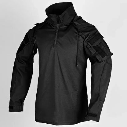 Shirts Men Long Sleeve Breathable T-shirt Camo Hooded Quick-dry