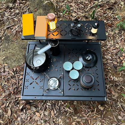 Outdoor Camping Gas Stove Small Camping Stove with Storage Bag Lightweight Stove Head for Hiking Climbing Fishing