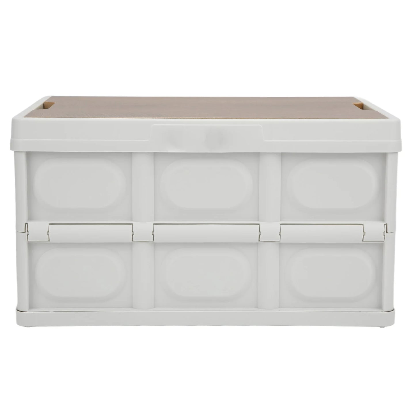 Folding Storage Box  with Wooden Panel for Outdoor