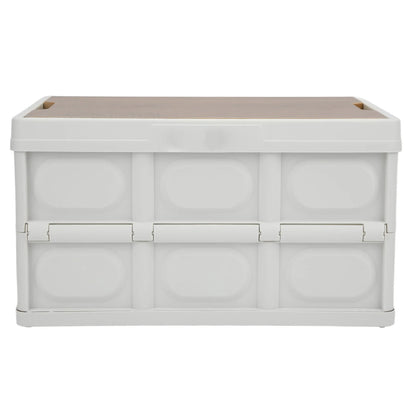 Folding Storage Box  with Wooden Panel for Outdoor