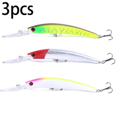HENGJIA 1pcs 15cm 15g  Deep Diving Jerkbait Artificial Hard Bait Fishing Wobblers Minnow Lure for Bass Pike Carp Fishing  Tackle