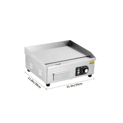 30 Inch Electric Griddle for Outdoor Cooking Non-Stick Grill Plate Adjustable Temperature Control 122°F-572°F