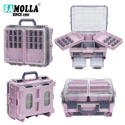 Fishing Tackle Box Large Capacity Portable Multi-functional Waterproof Bait  Outdoor Camping Storage Box