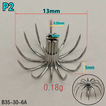 20pcs Small squid hooks Stainless paws Fishing fishhook