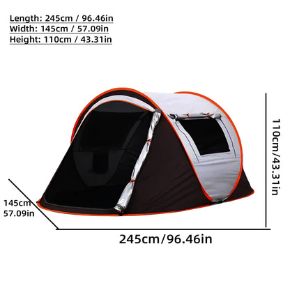 A pop-up tent for family trips, waterproof sun-proof camping tent, portable outdoor tent camping and hiking trips
