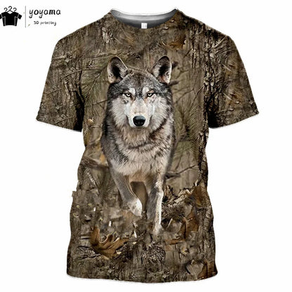 T shirts Animal Print Men's Clothing Fashion Street Pullover Short Sleeve Tees Summer Men's Clothing