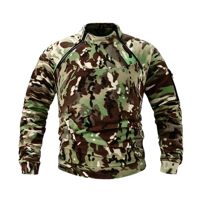 Outdoor Polar Fleece Jacket Hunting Clothes Warm Zipper Pullover Man Windproof Coat