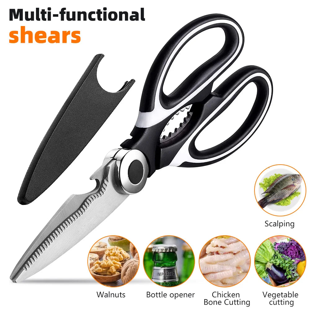 Multifunctional Scissors Stainless Steel Scissors Chicken Bone Meat Fish Killing