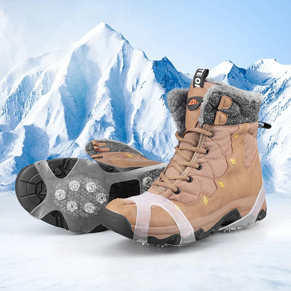 10 Teeth Climbing Crampons Anti-Slip Snow Claw Shoe Covers Unisex Shoes Ice Cleats Outdoor Chain Shoe Spikes