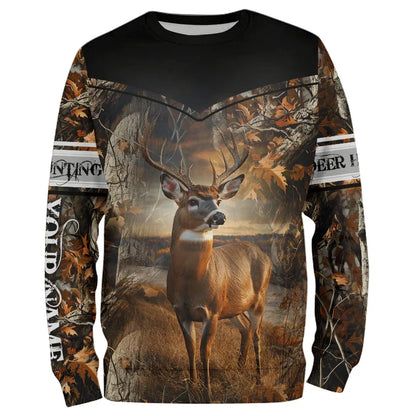 Camo Hunting Animals Wild Boar Men T-Shirt 3D Print Sport Long Sleeve Tee Tops Casual O Neck Streetwear T Shirts Men&