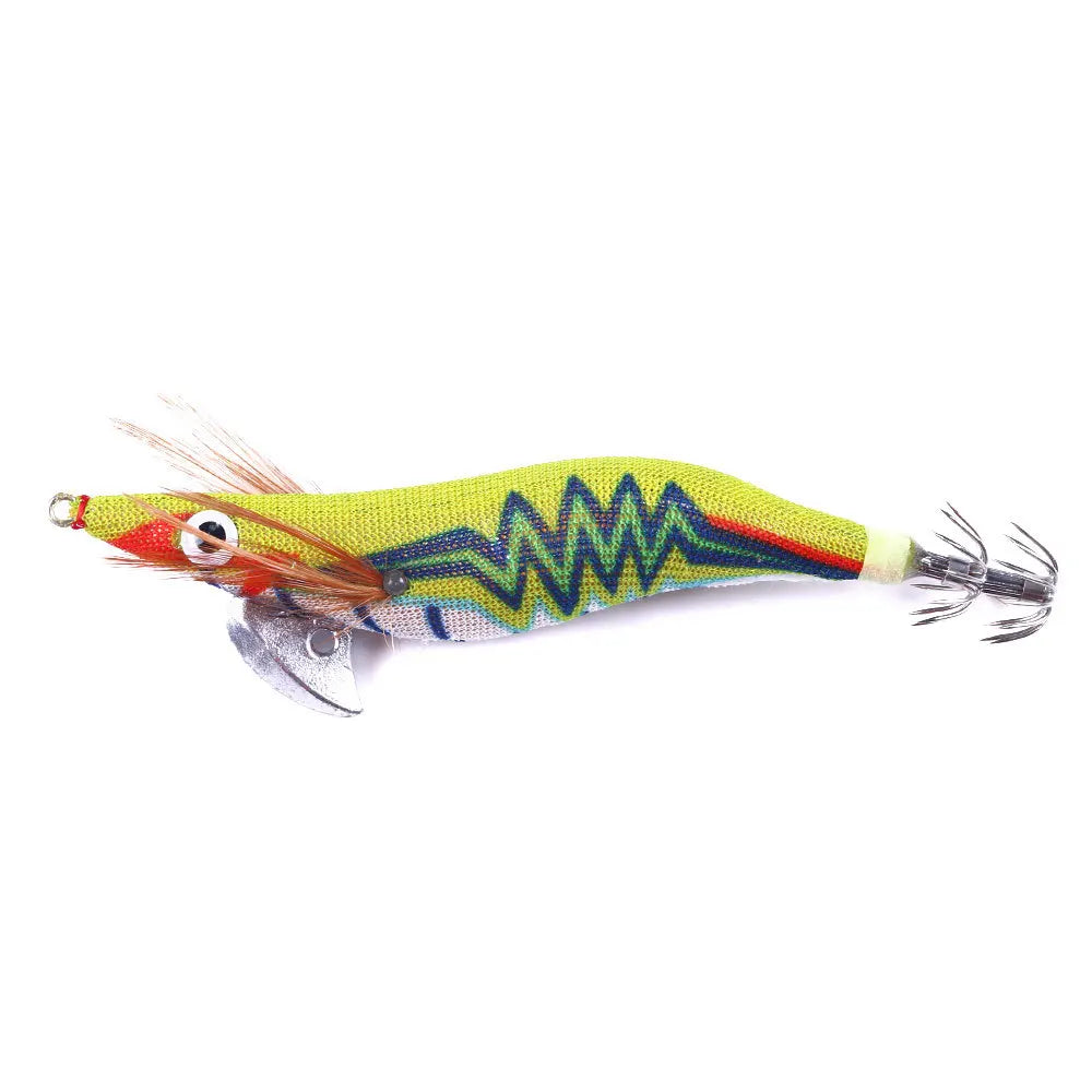 Artificial Hard Bait Luminous Squid Jig Sea Fishing Lure   Shrimp Cuttlefish Squid Rig
