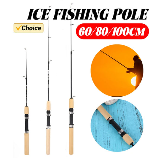 60/80/100cm Ice Fishing Rod Telescopic Fishing Rod Portable Fishing Pole Retractable Fishing Pole Fishing Accessories
