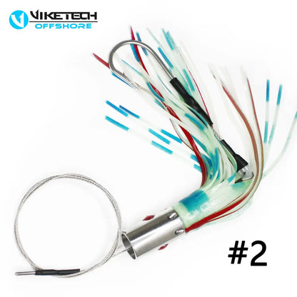 Offshore Stainless Steel Trolling Lures 9.4" Big Game Fishing Lure  9/0 Single Hookset