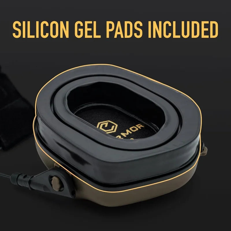 Tactical Headset Hunting & Shooting Earmuffs with Microphone, Sound Amplification,