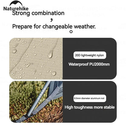 Naturehike Cloud Up Pro Tent 1/2 Person 20D Nylon Double Layers Lightweight Hiking Waterproof Quick Build Travel Tent Breathable
