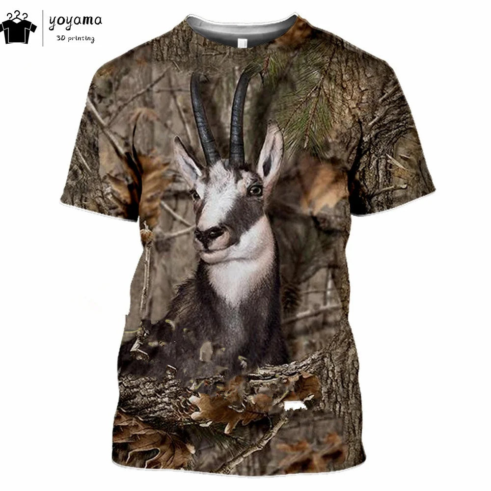 T shirts Animal Print Men's Clothing Fashion Street Pullover Short Sleeve Tees Summer Men's Clothing