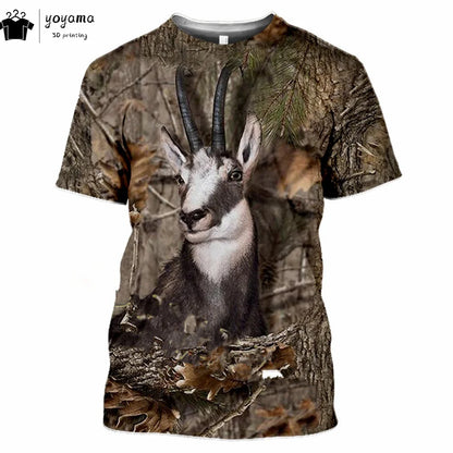 T shirts Animal Print Men's Clothing Fashion Street Pullover Short Sleeve Tees Summer Men's Clothing