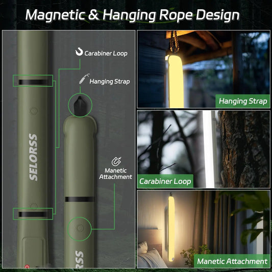 Rechargeable Portable Camping Strong Light Waterproof  Tent Lamp Spotlight Outdoor