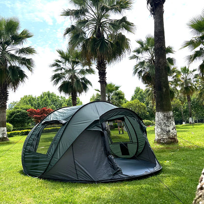 A pop-up tent for family trips, waterproof sun-proof camping tent, portable outdoor tent camping and hiking trips