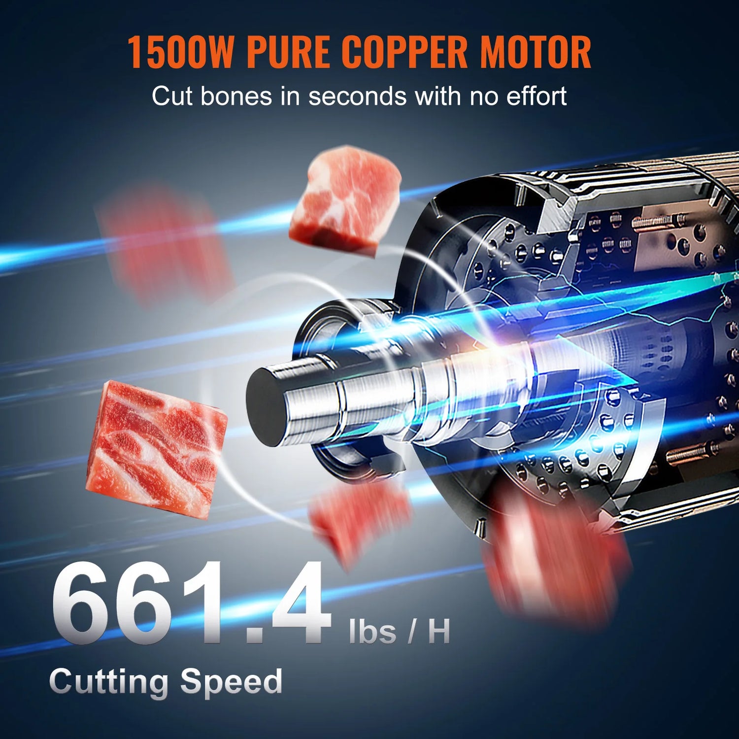 Commercial Electric Meat Bone Saw Machine 1500W Stainless Steel Blade Bone Bandsaw