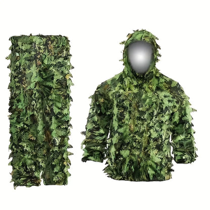 New-Sticky Flower Bionic Leaves Camouflage Suit Hunting  Suit