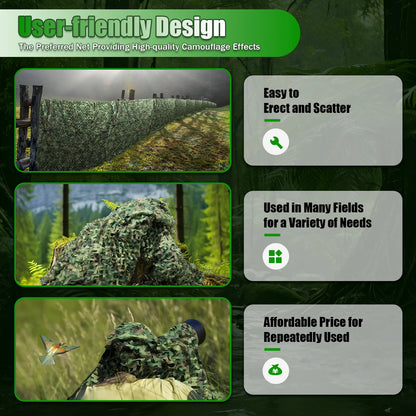 Lightweight & Foldable 8x8M Camouflage Net -   Survival - Multi-Purpose Use for Cover,