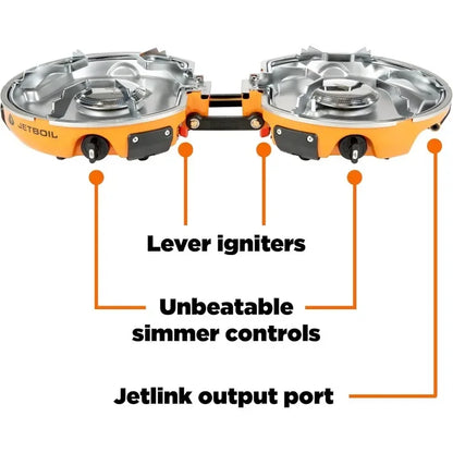 Backpacking and Camping Stove Cooking System with Camping Cookware