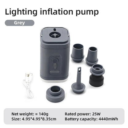 Wireless Air Compressor USB Charging Inflator/Deflator Pumps for Outdoor Camping