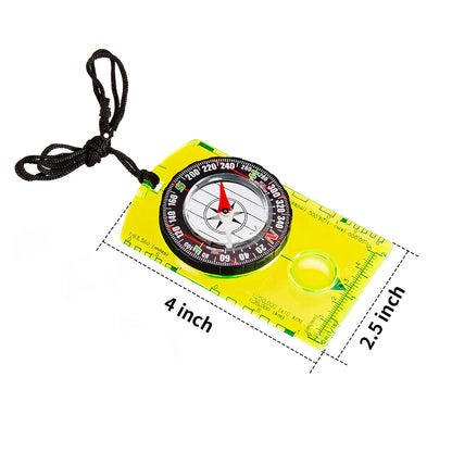 Waterproof Compass Outdoor Gadget Navigation Hiking Compass Camping  Orienteering Backpacking Map Reading Compass for Scout Kids