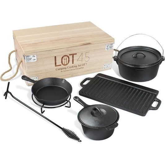 Cast Iron Griddle, 4qt Dutch Oven, Griddle Pan, Frying Pan
