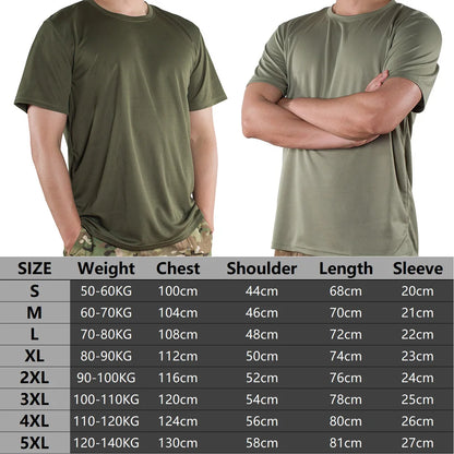 Men Summer Short Sleeve T-Shirt   Workout Hiking, hunting