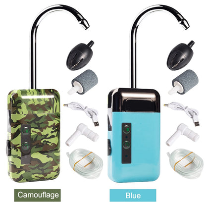 Water Oxygen Pump Portable Fishing Oxygen Water Pump Intelligent Sensor Energy Saving LED Light
