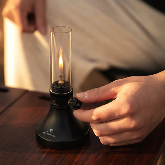 Gas Lamp Lantern Retro Glass Gas Atmosphere Light Outdoor