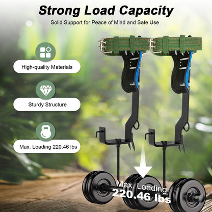 1 Set Portable Tree Climbing Spike Set with Safety Belt