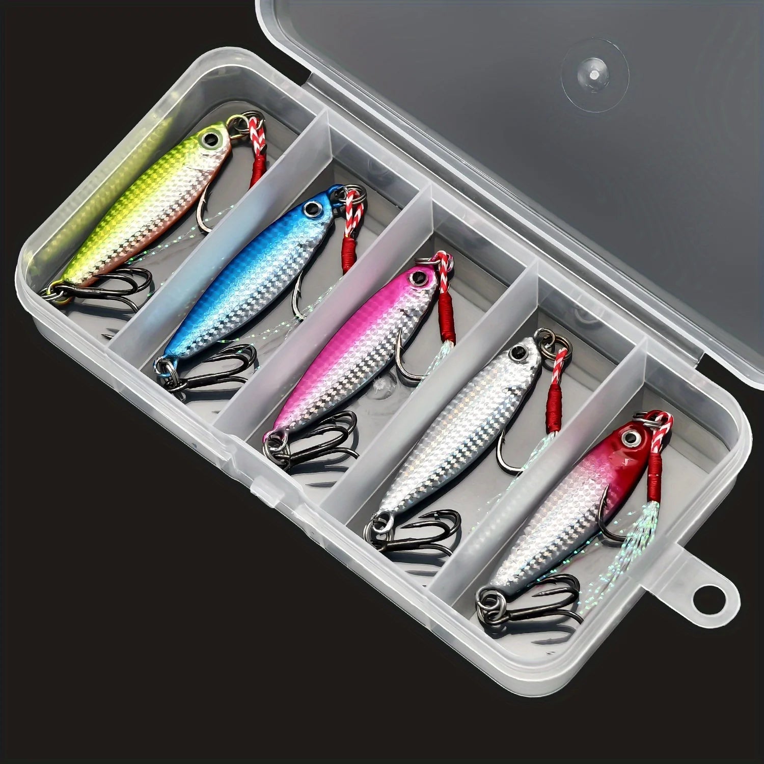 ANFS 5pcs 10gMetal Jig Fishing Lures Set - Artificial Bass Baits,Trout Jigging Lure for Freshwater Saltwater Fishing
